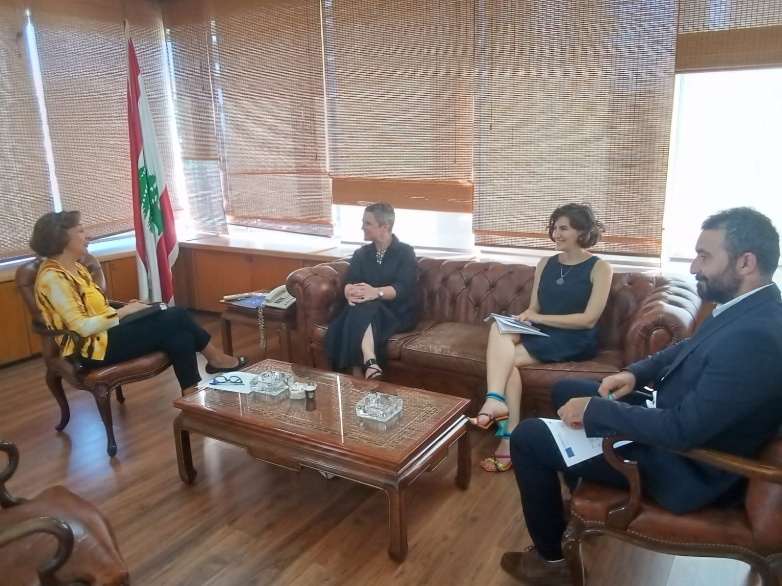 زيارة بروتوكولية لسفيرة الاتحاد الاوروبي لوزيرة الدولة لشؤون التنمية الادارية