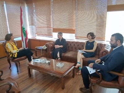 زيارة بروتوكولية لسفيرة الاتحاد الاوروبي لوزيرة الدولة لشؤون التنمية الادارية