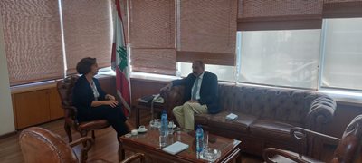 الوزيرة رياشي تستقبل المنسق المقيم للأمم المتحدة في لبنان السيد عمران ريزا
