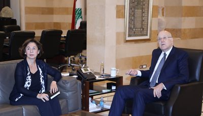 الوزيرة رياشي تلتقي دولة رئيس مجلس الوزراء السيد نجيب ميقاتي