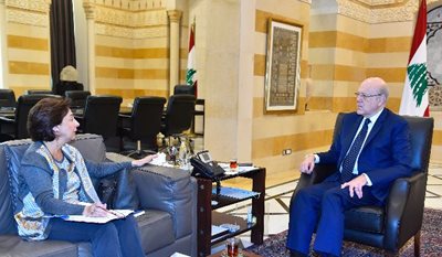 ميقاتي التقى وزيرة الدولة لشؤون التنمية الإدارية