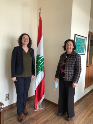 Minister Riachi receives the Resident Representative of the United Nations Development Program