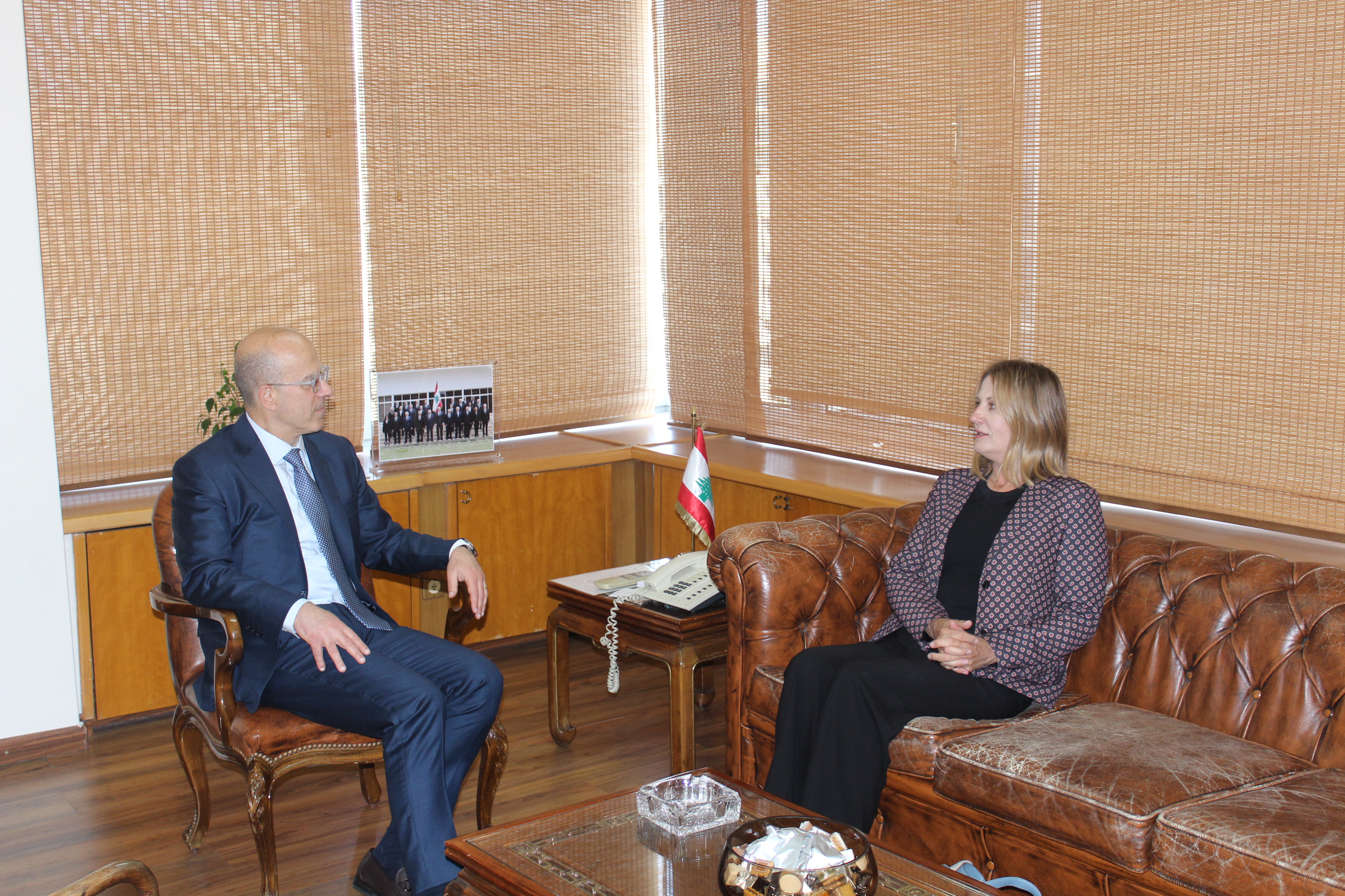 Dr. Fadi Makki receives the Norwegian Ambassador to Lebanon, Ms. Hilde Haralstad.