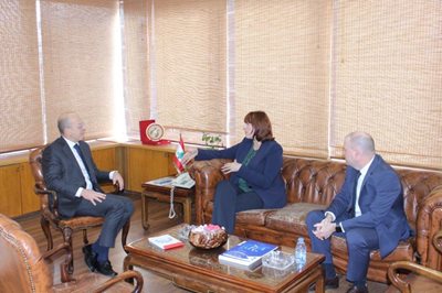 Dr. Fadi Makki receives Canadian Ambassador Stephanie McCollum