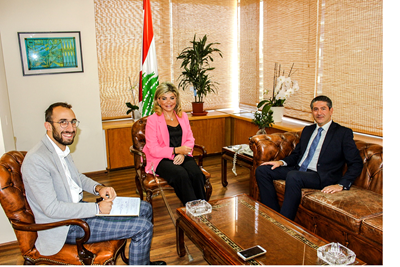 Meeting between Minister Chidiac and Judge Kamal Abou Jaoude