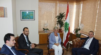 Minister Chidiac discussed her visit to London and areas of cooperation with the British Ambassador.