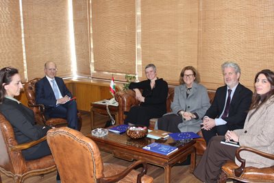 Dr. Fadi Makki receives the European Union Ambassador to Lebanon, Ms. Sandra de Waal