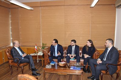 الدكتور فادي مكي يستقبل مدير البنك الأوروبي لإعادة الإعمار والتنمية السيد خليل دنقزلي