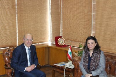 Dr. Fadi Makki receives UNDP Resident Representative Ms. Blerta Aliko