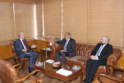 Dr. Fadi Makki receives the UN Resident Coordinator, Mr. Imran Riza