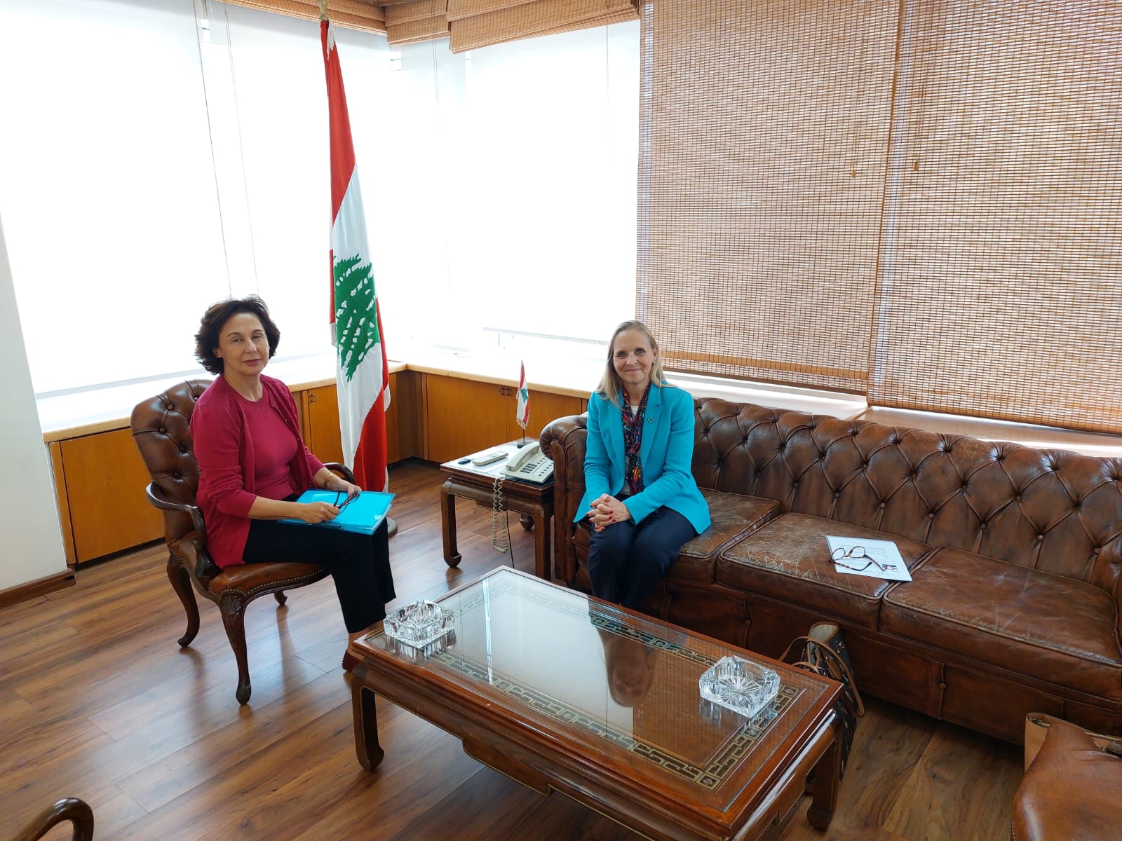 Minister Riachi receives the Canadian Ambassador