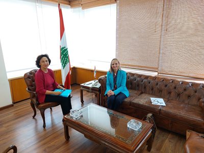 Minister Riachi receives the Canadian Ambassador