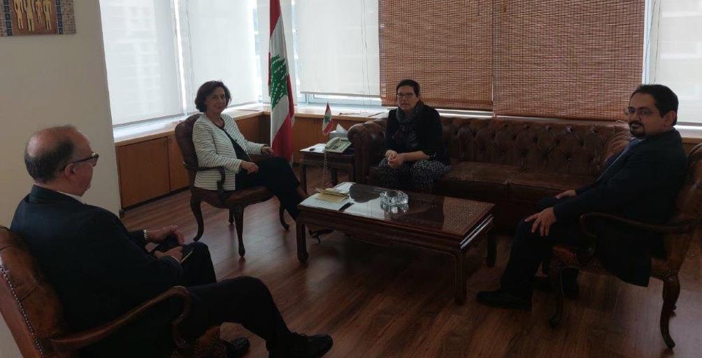 Riachi Asskar meets with UNDP Resident Representative for Lebanon Celine Moyroud