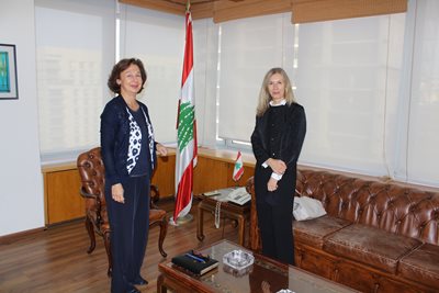 Minister Riachi meets the Ambassadors of Slovenia and Italy