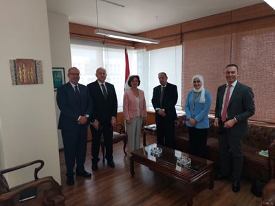 Minister Riachi receives the Director General of the Arab Planning Institute