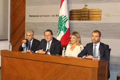 مشاركة الوزيرة شدياق في مؤتمر صحافي مشترك مع وزير الاتصالات ووزير الدولة لشؤون الإستثمار والتكنولوجيا