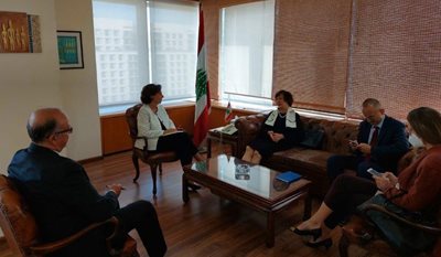 Riachi Assaker receives Joanna Wronecka, Special Coordinator for Lebanon (UNSCOL)