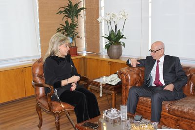 استقبلت وزيرة الدولة لشؤون التنمية الإدارية سفير المغرب في لبنان محمد كرين 
