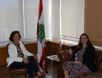Minister Riachi presents the Ministry's most prominent programs with the Danish Ambassador