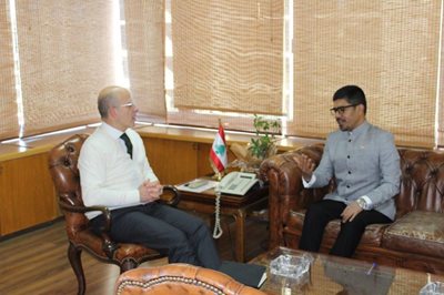 Dr. Fadi Makki receives the Indian Ambassador and former Minister Adel Afiouni