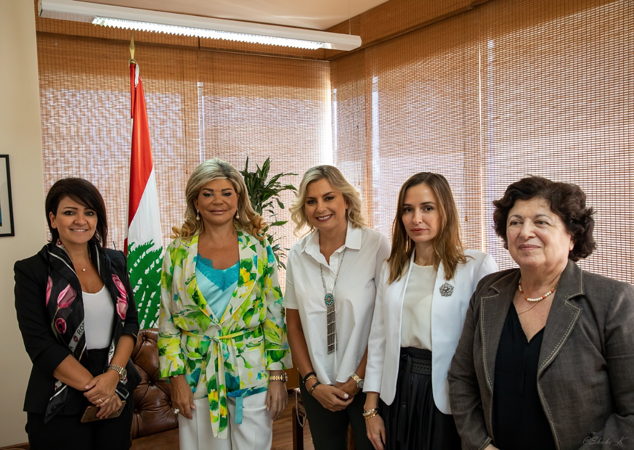 The Minister of State for Administrative Reform, Doctor May Chidiac, met with a delegation from the National Committee for Lebanese Women led by Ms. Claudine Aoun Roukoz