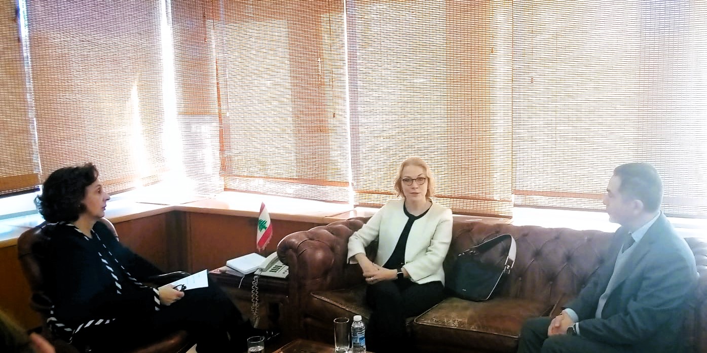 الوزيرة رياشي تستقبل سفيرة جمهورية استونيا المعتمدة لدى لبنان والقنصل الفخري لإستونيا في بيروت